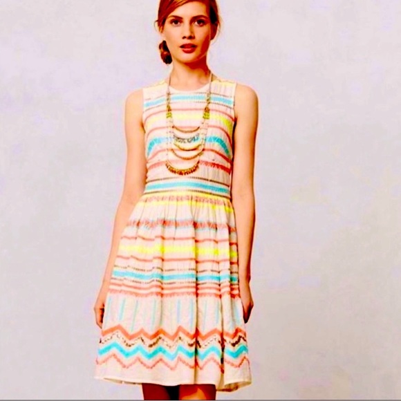 Anthropologie Plenty by Tracy Reese Sunglow Embroidered Dress - Picture 2 of 12